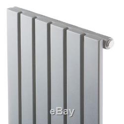 Flat Panel Column Designer Radiator Modern Bathroom Central Heating Rad Silver