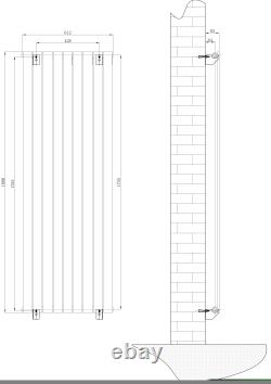 Flat Panel Designer Radiator Anthracite Vertical Column Rads Double Single Rad