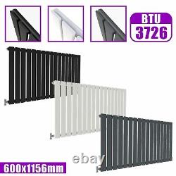 Flat Panel Oval Column Horizontal Vertical Radiator With Anthracite Manual Valve