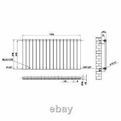 Flat Panel Oval Column Horizontal Vertical Radiator With Anthracite Manual Valve