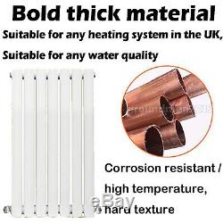 Flat Panel Oval Column Radiator Heat Horizontal Central Heating White/Anthracite