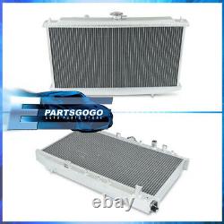 For 88-91 Civic Crx Ef 1.5L M/T Dual Sized Aluminum Race 2-Row Cooling Radiator
