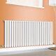 Gloss White Horizontal Designer Oval Column Central Heating Radiator 600x1416mm