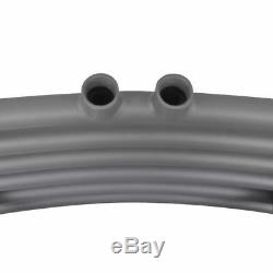 Grey Bathroom Central Heating Towel Rail Radiator Curve 500x1732mm