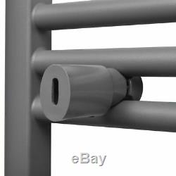 Grey Bathroom Central Heating Towel Rail Radiator Curve 500x1732mm