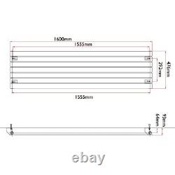 Grey Horizontal Radiator Single Flat Panel Central Heating Radiator 1600x475mm