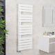 Heated Towel Rail Bathroom Radiator Designer Flat Panel Grey Chrome White