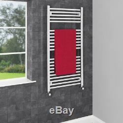 Heated Towel Rail Radiator Bathroom Central Heating Square Bar Chrome 1200x600mm