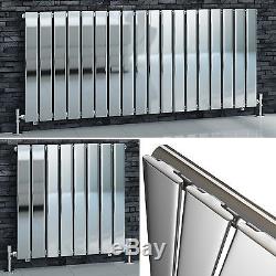 Horizontal Chrome Flat Panel Column Designer Bathroom Central Heating Radiators
