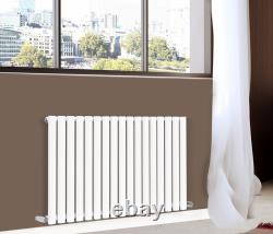 Horizontal Designer Column Panel Radiator Bathroom Central Heating Rads White