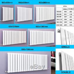 Horizontal Designer Column Panel Radiators Central Heating Anthracite and White