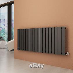 Horizontal Designer Flat Panel Anthracite Radiators Modern Columns Central Heat