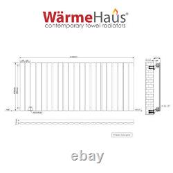 Horizontal Designer Radiator Flat Panel Modern Heating Single White 600 x 1430mm