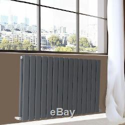 Horizontal Designer Radiator Modern Flat Panel Towel Rail Sand Grey Heating NEW