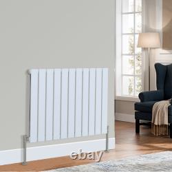 Horizontal Flat Panel Oval Column Tradiational Cast Iron Style Radiator White