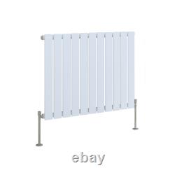 Horizontal Flat Panel Oval Column Tradiational Cast Iron Style Radiator White