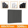 Horizontal Oval Column Designer Double Panel Bathroom Central Heating Radiator