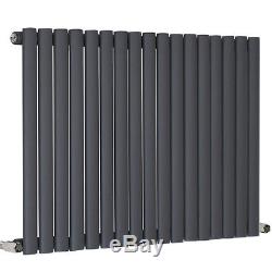 Horizontal Oval Column Panel Designer Radiator Heater Central Heating Anthracite