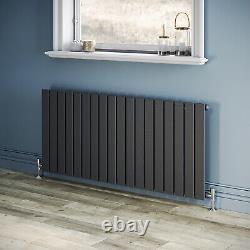 Horizontal Radiator Anthracite 600x1360mm Single Flat Panel Central Heating Rads