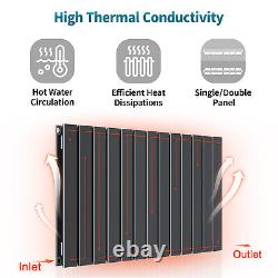 Horizontal Radiator Anthracite 600x1360mm Single Flat Panel Central Heating Rads