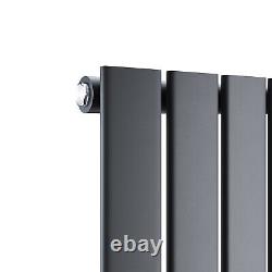 Horizontal Radiator Anthracite 600x1360mm Single Flat Panel Central Heating Rads