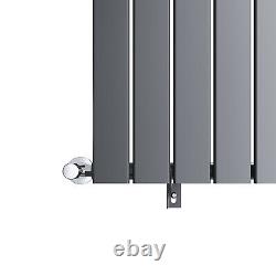 Horizontal Radiator Anthracite 600x1360mm Single Flat Panel Central Heating Rads