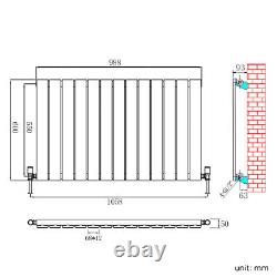 Horizontal Radiator Double 600 Flat Panel Central Heating Rads For Bathroom