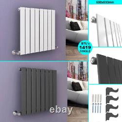 Horizontal Radiator Flat Panel Anthracite White Black Central Heating Rads