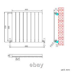 Horizontal Radiator Flat Panel Anthracite White Black Central Heating Rads