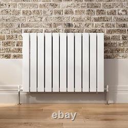 Horizontal Radiator Flat Slim Double Angled Valve Anthracite Grey White Heater