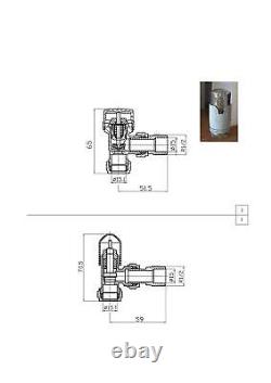 Horizontal Radiator Flat Slim Double Angled Valve Anthracite Grey White Heater