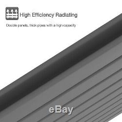 Horizontal Radiator Heated Central Heating Flat Oval Panel Anthracite White Home