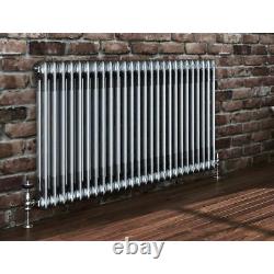 Horizontal Radiator Traditional 2 Column Raw Metal Iron Style Rads 600 x 1190mm