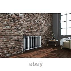 Horizontal Radiator Traditional 2 Column Raw Metal Iron Style Rads 600 x 1190mm