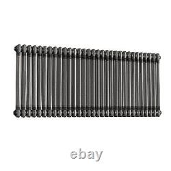 Horizontal Radiator Traditional 2 Column Raw Metal Iron Style Rads 600 x 1415mm