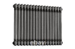 Horizontal Radiator Traditional 2 Column Raw Metal Iron Style Rads 600 x 785mm