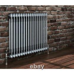 Horizontal Radiator Traditional 2 Column Raw Metal Iron Style Rads 600 x 785mm