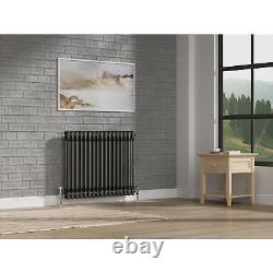 Horizontal Radiator Traditional 2 Column Raw Metal Iron Style Rads 600 x 785mm