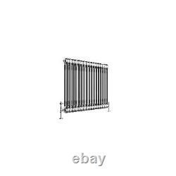 Horizontal Radiator Traditional 2 Column Raw Metal Iron Style Rads 600 x 785mm