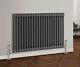 Horizontal Traditional 2 column anthracite Central Heating Radiator 600x835mm