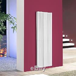 Horizontal Vertical Gloss White Designer Oval Column Radiator Central Heating