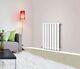 Horizontal Vertical Radiator Oval Column Tall Central Heating White with Valves