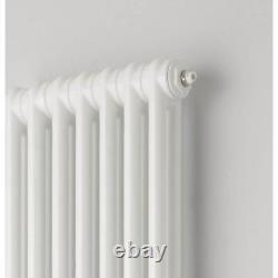 Horizontal White 2 Column Traditional Radiators 600mm(h) KORONA (37 Sizes)