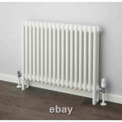 Horizontal White 3 Column Traditional Radiators 600mm(h) KORONA (37 Sizes)