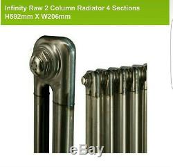 Infinity Raw 2 Column Radiator 4 Sections H592mm x W206mm Central Heating