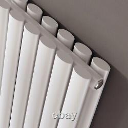 Ingarsby Oval Column Radiator Double Vertical Panels White 1800x350mm