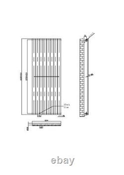 Lynwood Vertical Room Radiators Central Heating Flat Bar Single Rads, Anthracite