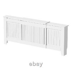 MDF Radiator Cover Wall Cabinet Adjustable Wood White Vertical Style Modern