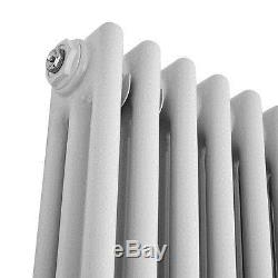 Maine White 1800x287 Vertical Triple Column Designer Radiator Central Heating