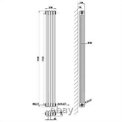 Matt Black Traditional 2 3 Column Radiator Vertical Horizontal Rads